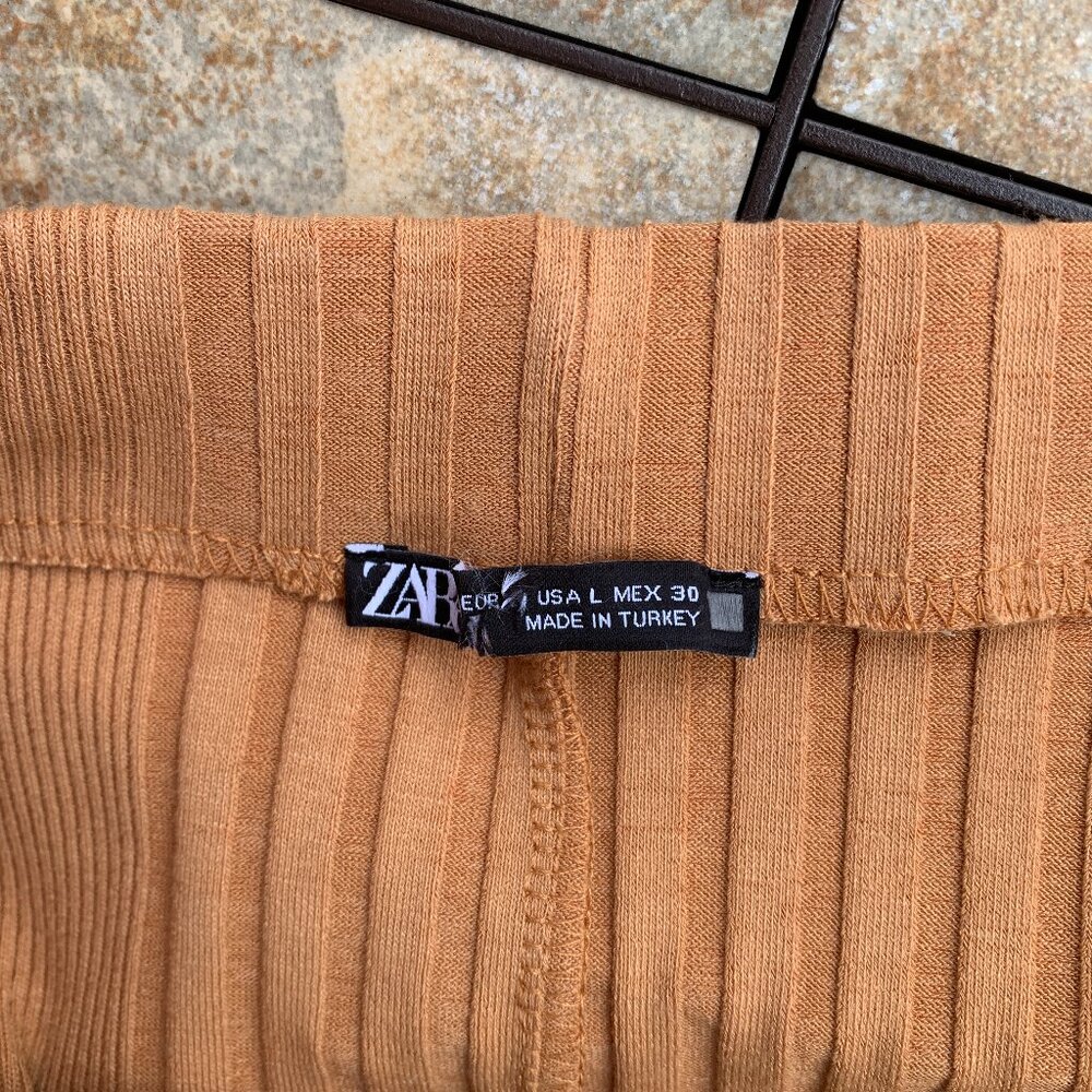 Zara Beige Midi Skirt Maxi Elastic Waist - Picture 3 of 3